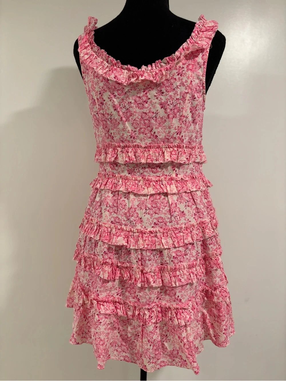 LoveShackFancy Pink Floral Ruffle Sundress - Picture 3 of 5